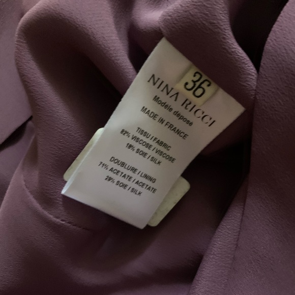 Beautiful vintage Nina Ricci size 36 silk and velvet finish skirt - Picture 3 of 5